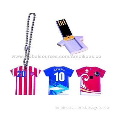 T-shirt USB flash drive, football shirt shape in PVC